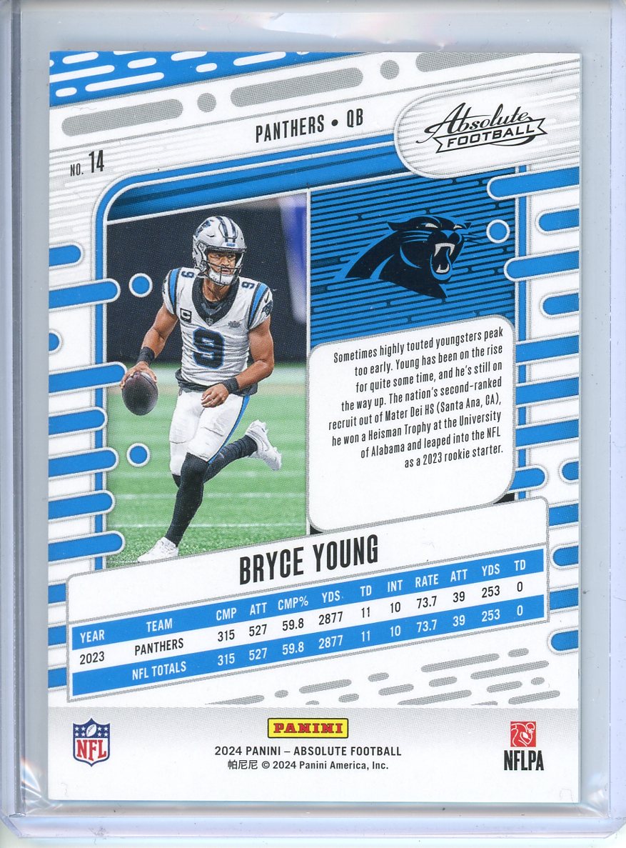 2024 Panini Absolute Bryce Young Green /25 No. 14