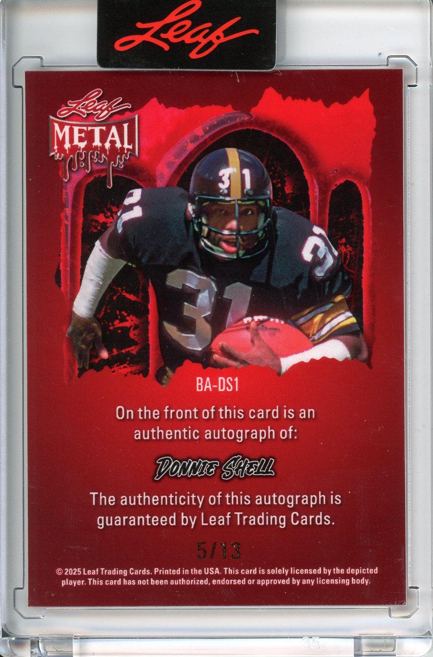 2025 Wild Card Metal Halloween Donnie Shell Autograph 5/13