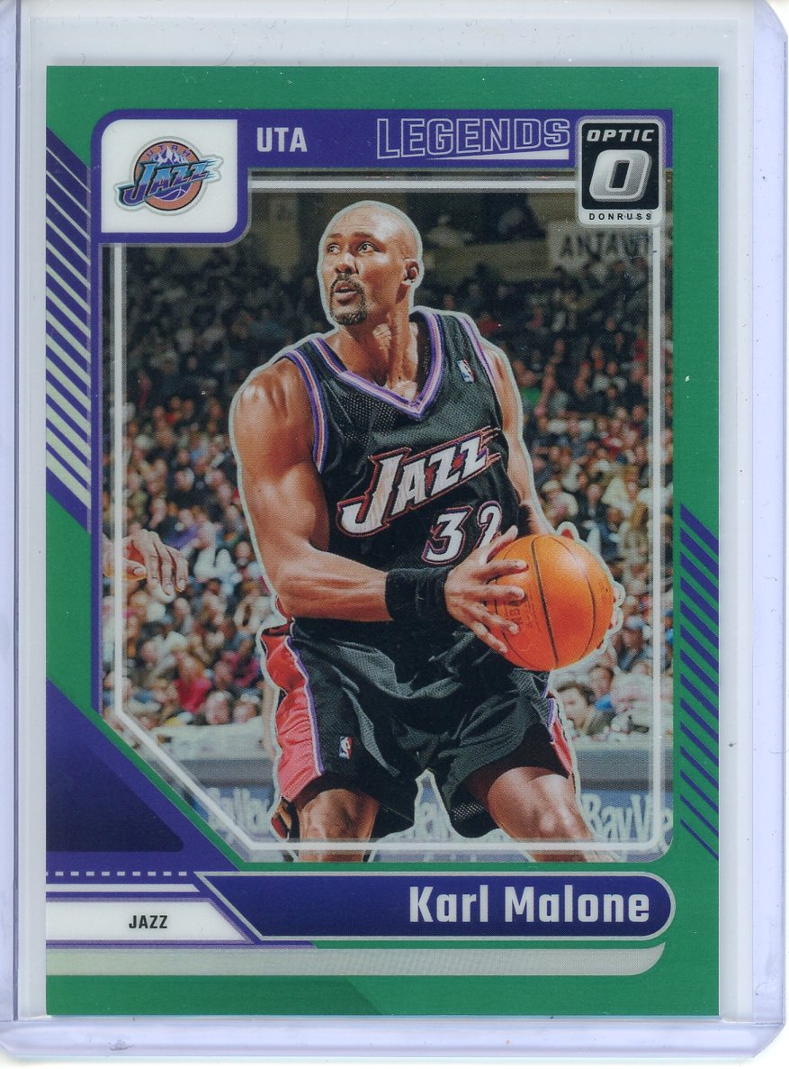 2024-25 Panini Donruss Optic Karl Malone #229 Legends Green /5