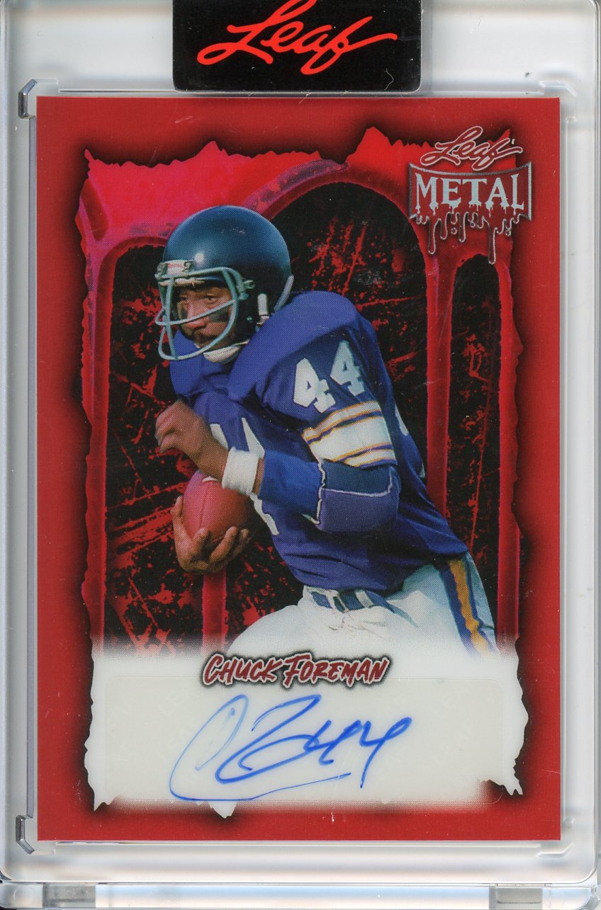 2025 Wild Card Metal Halloween Chuck Foreman Autograph 9/13