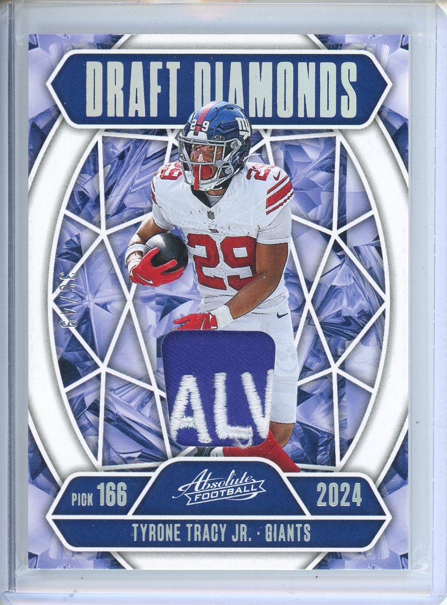 2025 Panini Absolute Tyrone Tracy Jr. Draft Diamonds Patch /49 DDJ-TTR