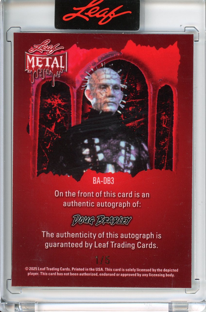 2025 Wild Card Metal Halloween Doug Bradley Autograph Inscription 1/5