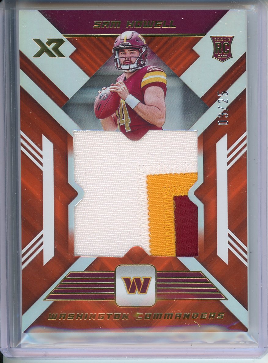 2022 Panini XR Sam Howell Rookie Jumbo Relic /25 RXL-5