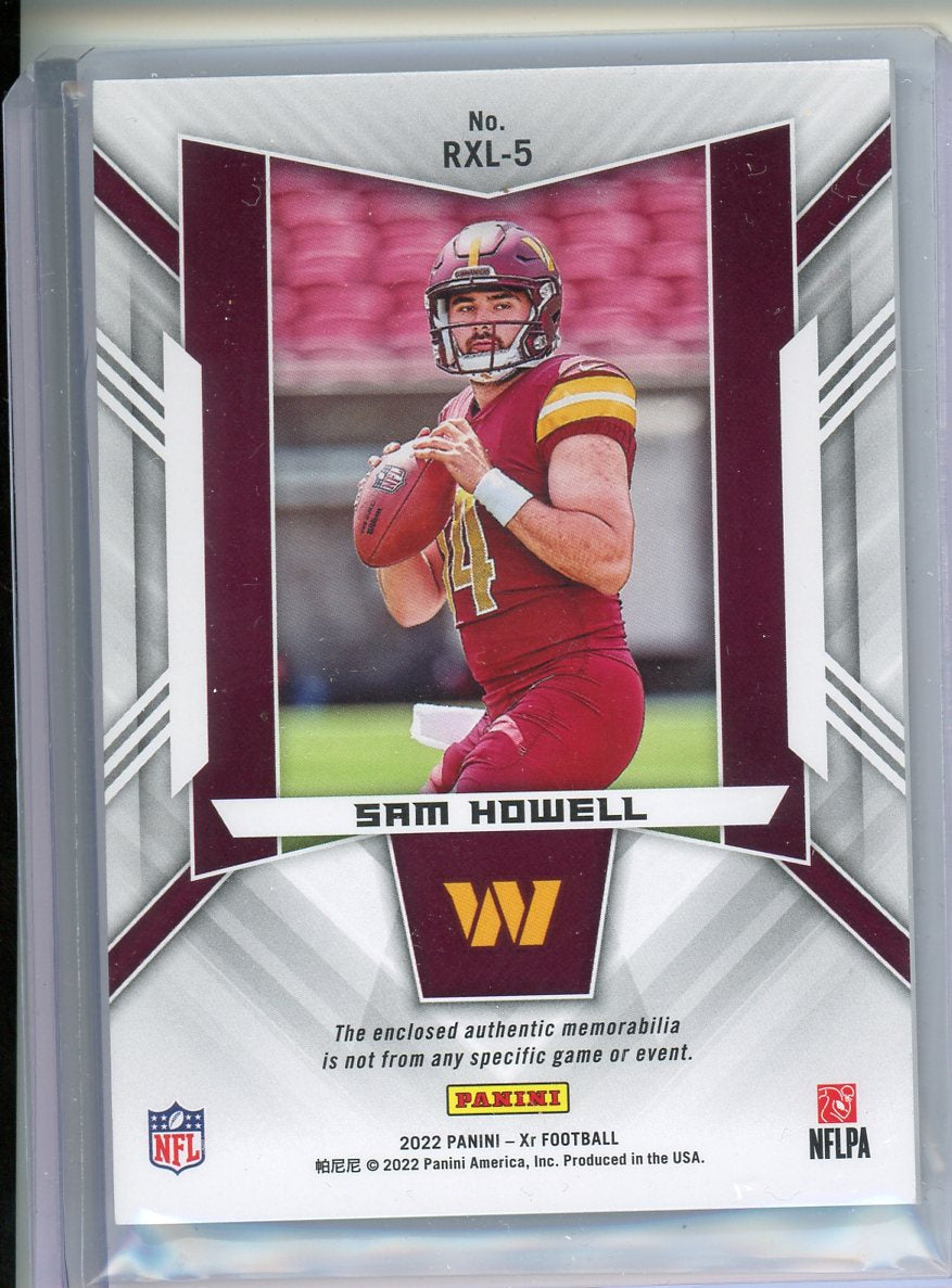 2022 Panini XR Sam Howell Rookie Jumbo Relic /25 RXL-5