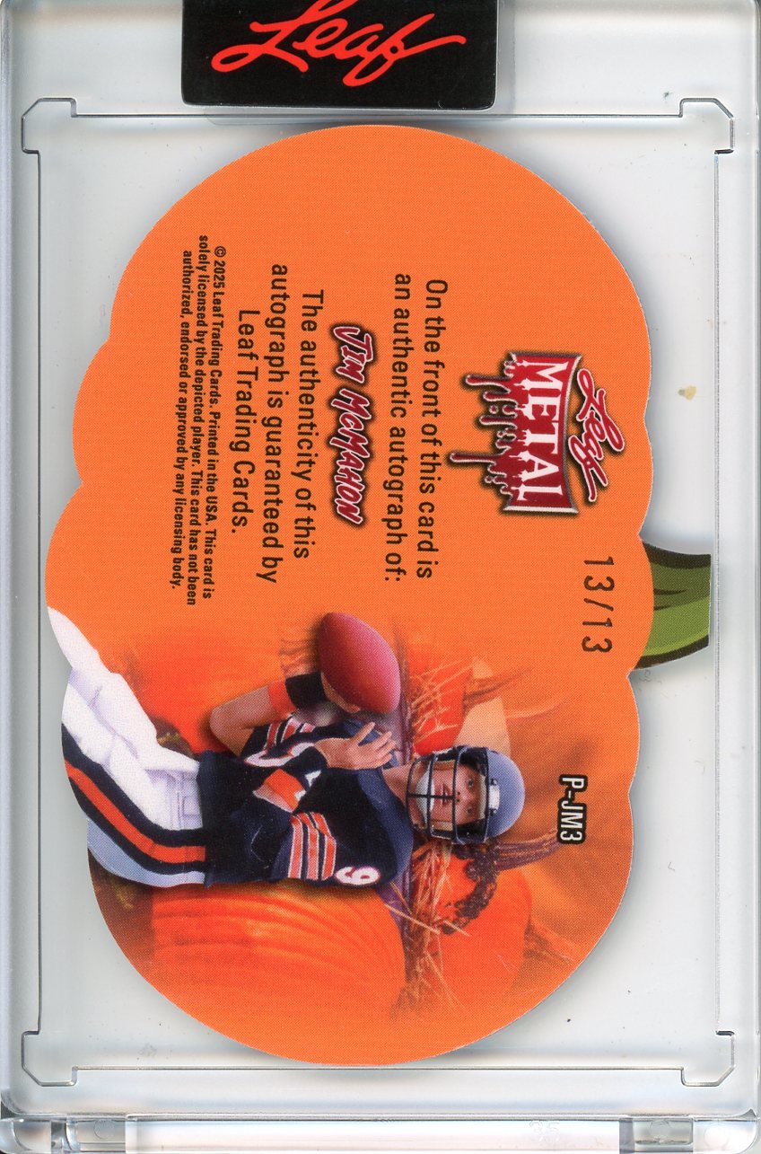 2025 Wild Card Metal Halloween Jim McMahon Autograph 13/13 Pumpkin