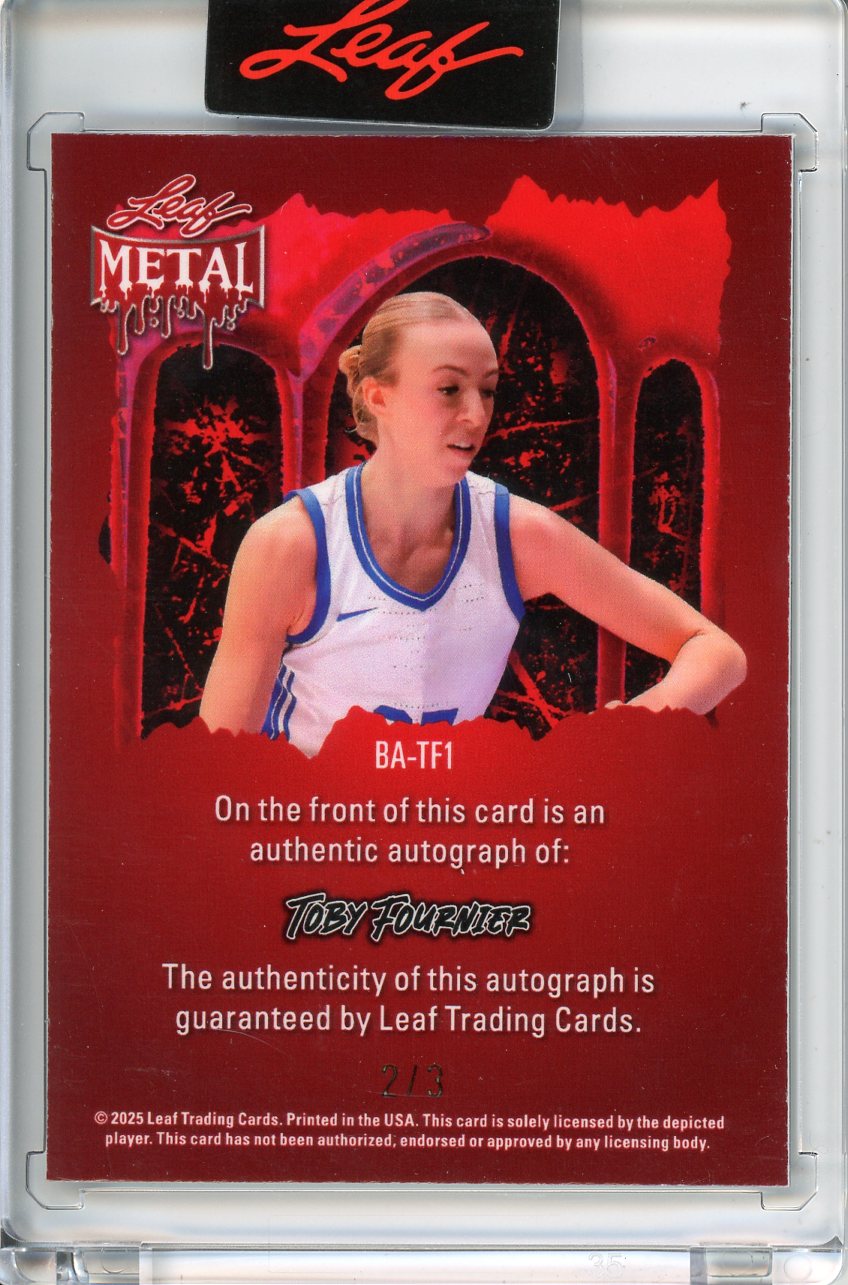 2025 Wild Card Metal Halloween Toby Fournier Autograph 2/3