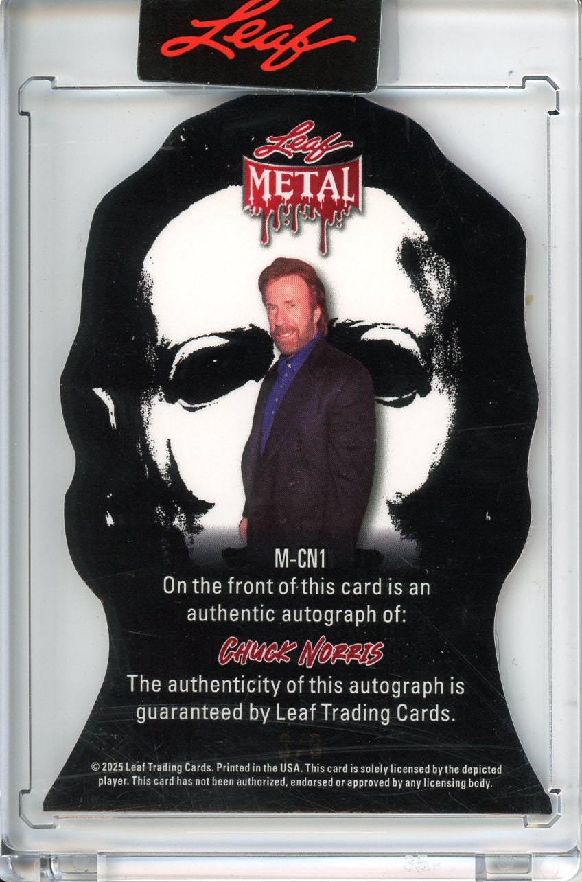 2025 Wild Card Metal Halloween Chuck Norris Autograph "Lone Wolf" Inscription 3/3