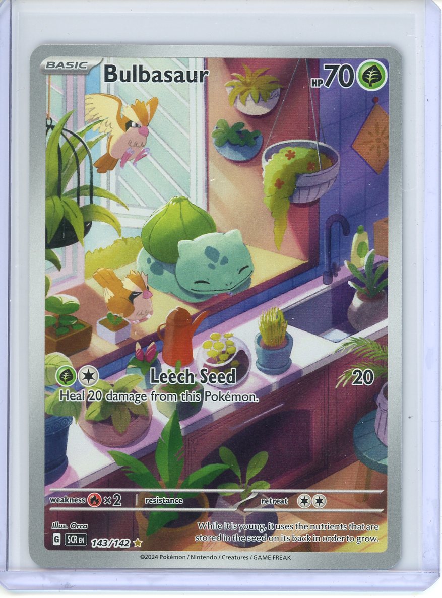 Bulbasaur Pokemon Card (Stellar Crown 143/142) Illustration Rare