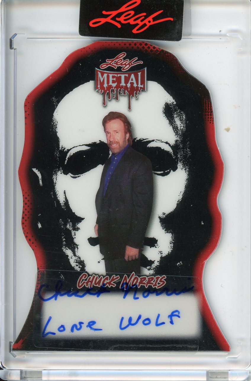 2025 Wild Card Metal Halloween Chuck Norris Autograph "Lone Wolf" Inscription 3/3
