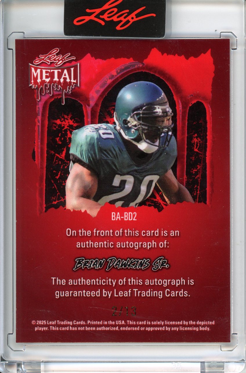 2025 Wild Card Metal Halloween Brian Dawkins Sr. Autograph 2/13