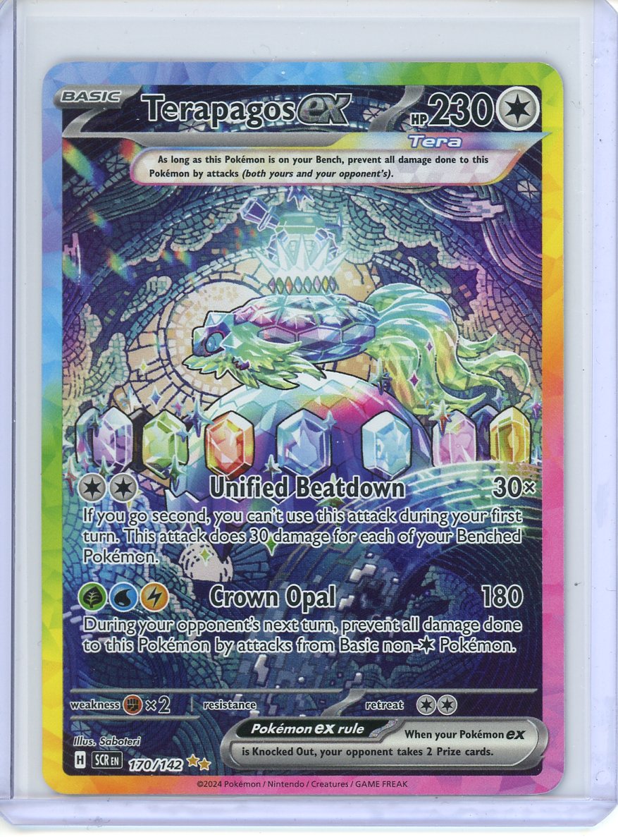 Terapagos ex Pokemon Card (Stellar Crown 170/142) Special Illustration Rare