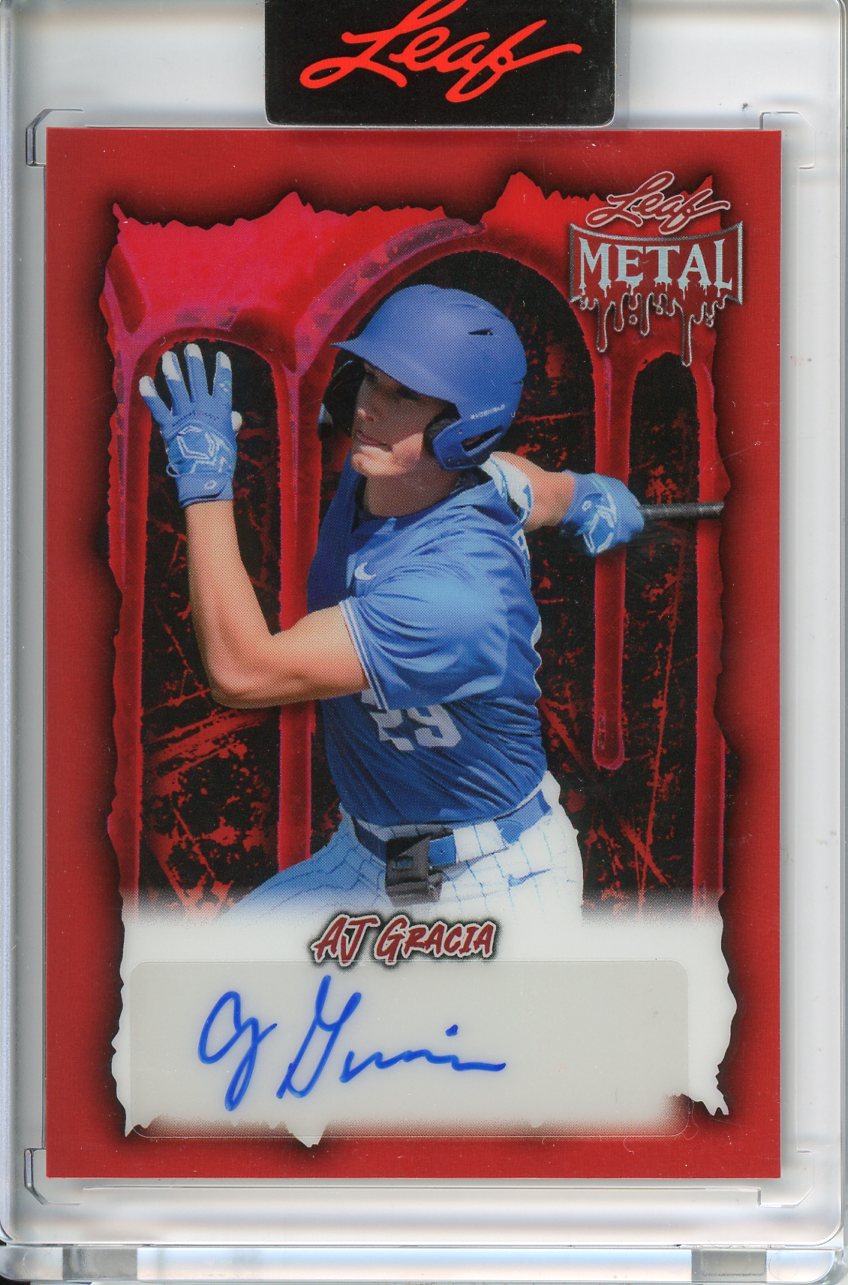 2025 Wild Card Metal Halloween AJ Gracia Autograph 10/13