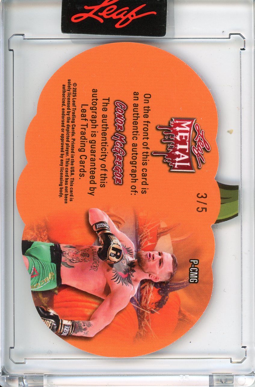2025 Wild Card Metal Halloween Conor Mcgregor Autograph 3/5 Pumpkin
