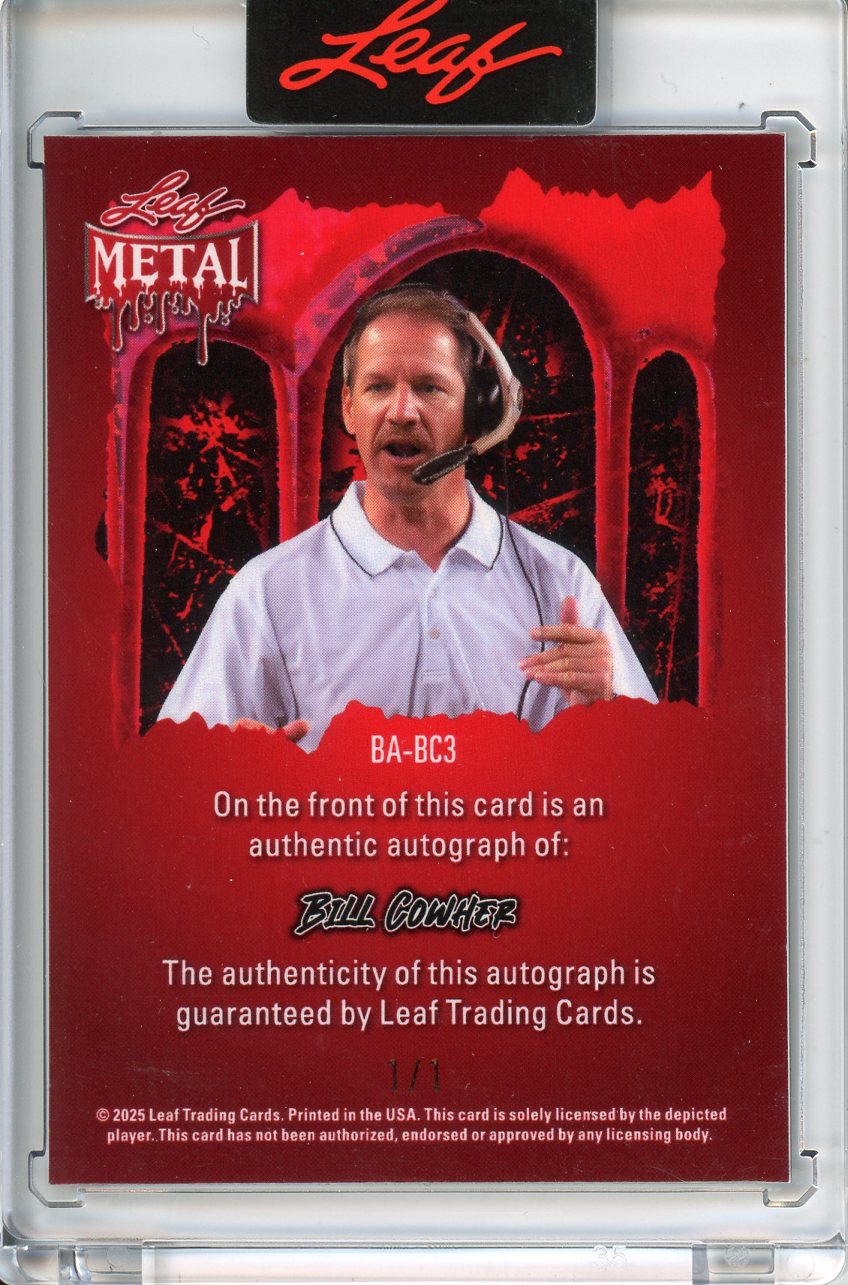 2025 Wild Card Metal Halloween Bill Cowher Autograph 1/1
