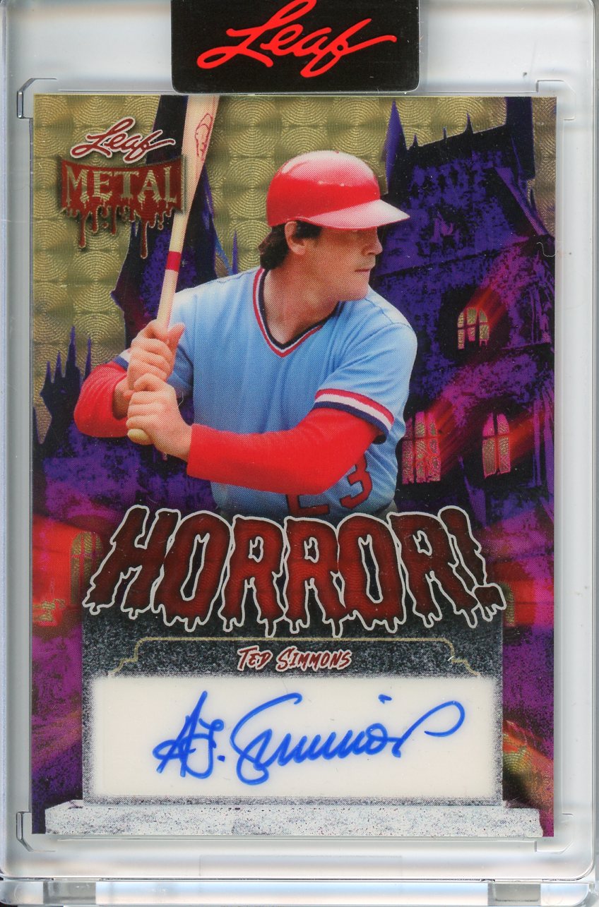 2025 Wild Card Metal Halloween Ted Simmons Autograph 1/1