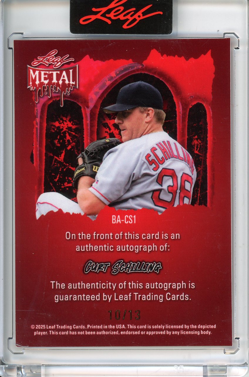 2025 Wild Card Metal Halloween Curt Schilling Autograph 10/13