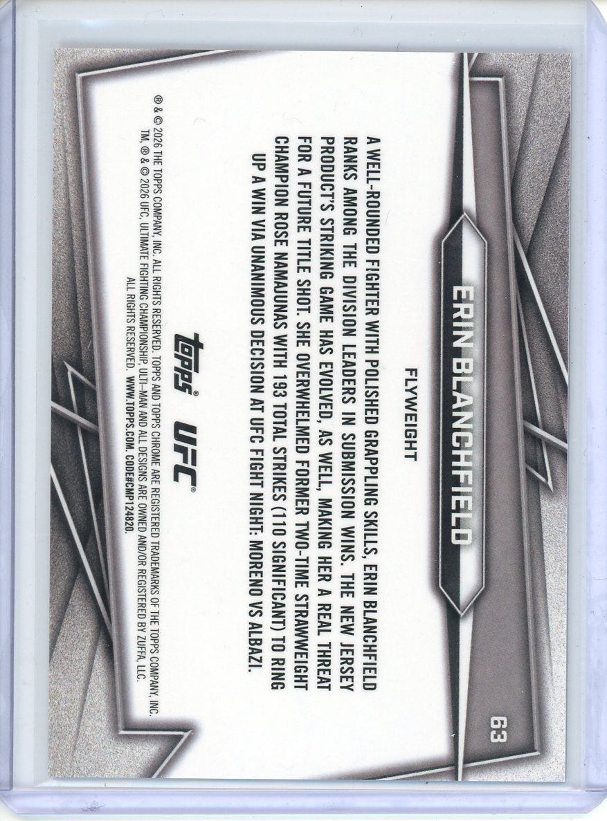 2026 Topps Chrome UFC Erin Blanchfield FrozenFractor -3/0 #63