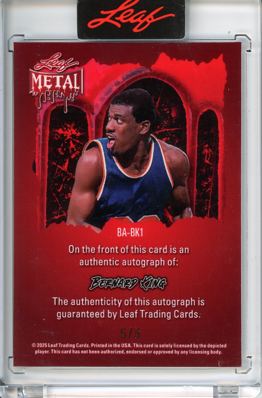 2025 Wild Card Metal Halloween Bernard King Autograph 5/5