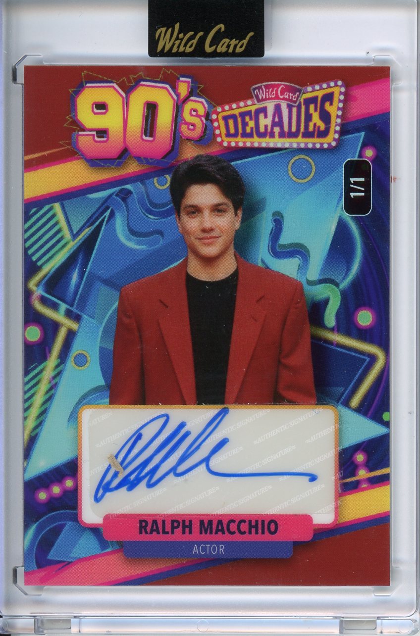 2025 Wild Card Ralph Macchio Decades Blue Auto 1/1  Karate Kid Cobra Kai