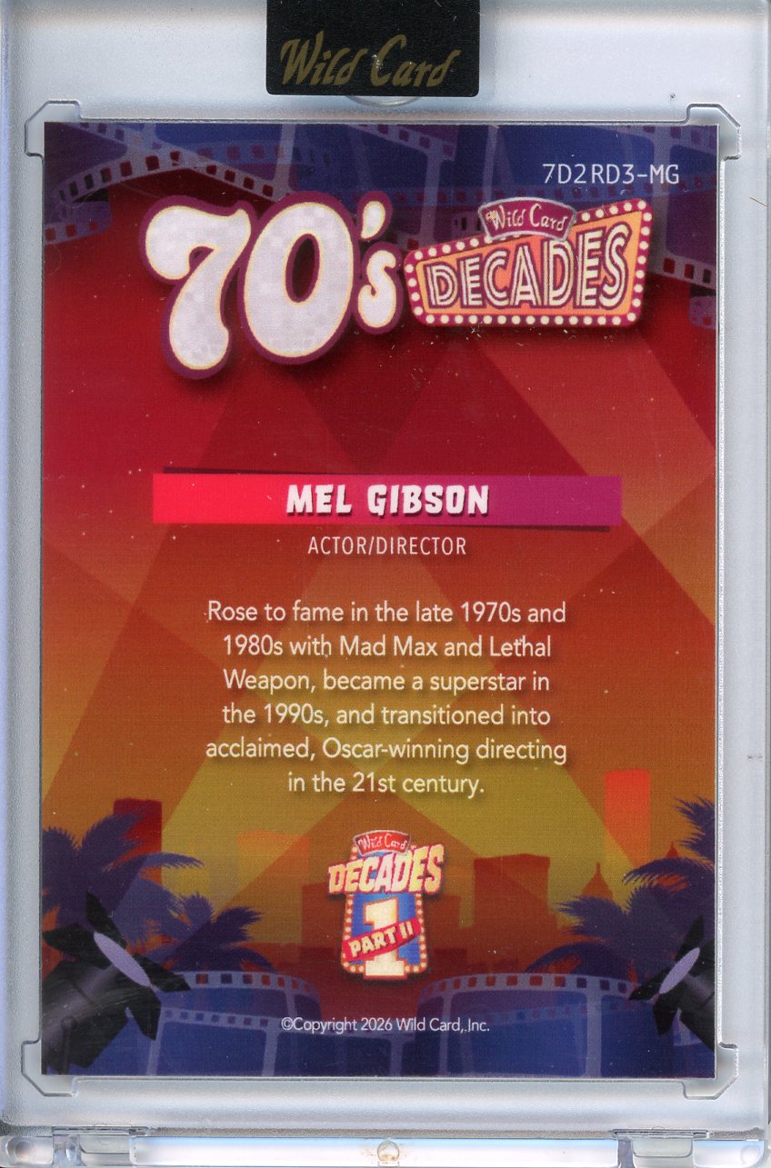 2025 Wild Card Decades Mel Gibson 70s 1/1 Red