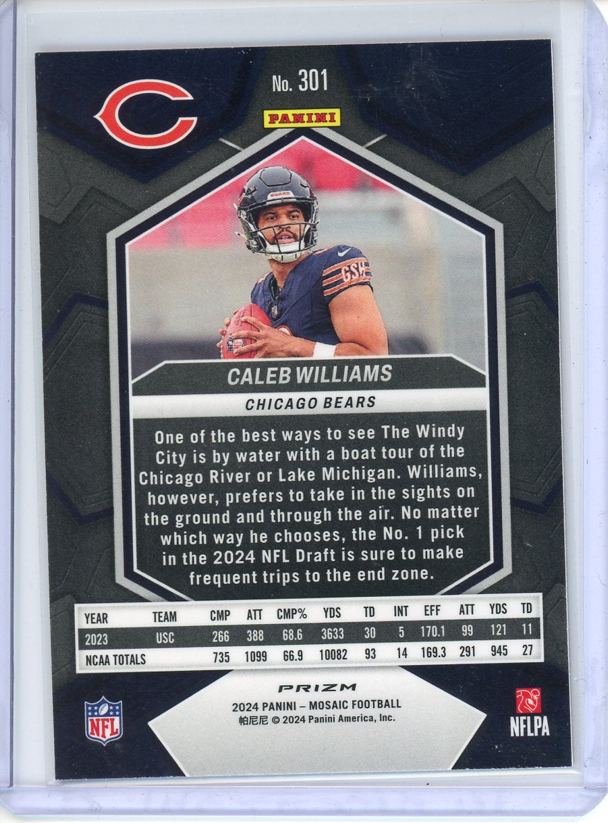 2024 Panini Mosiac Caleb Williams Red Mosaic #301