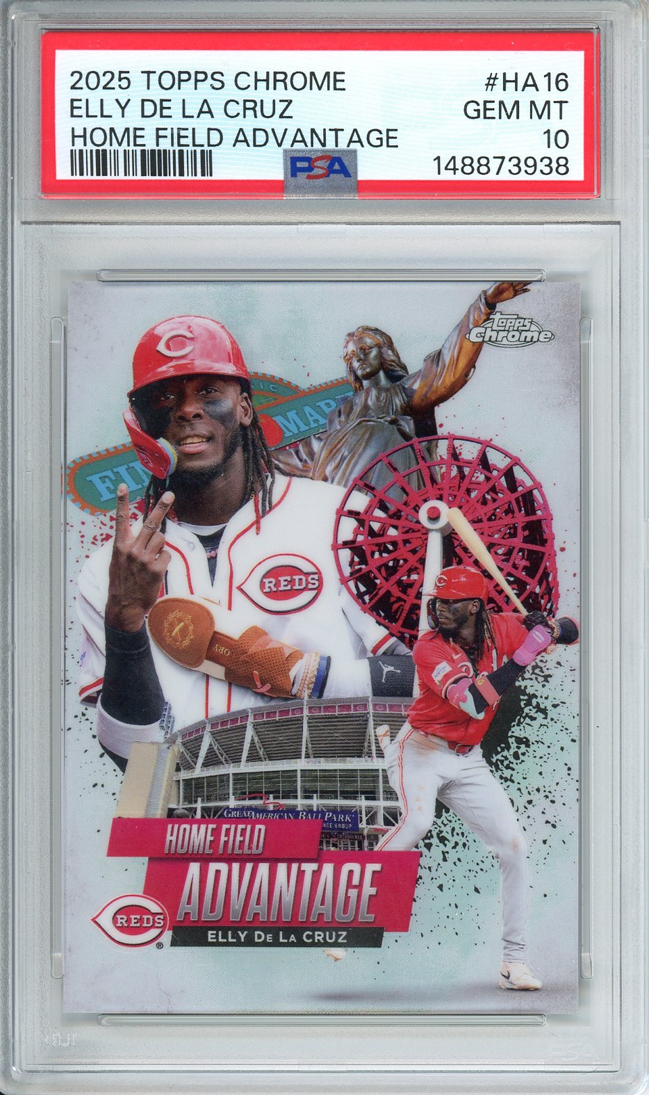 2025 Topps Chrome Elly De La Cruz Home Field Advantage #HA16 PSA 10