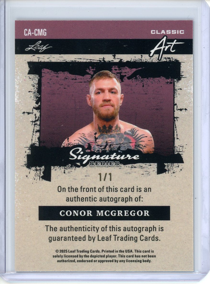 2025 Leaf Signature Series Conor McGregor #CA-CMG Classic Art Auto 1/1