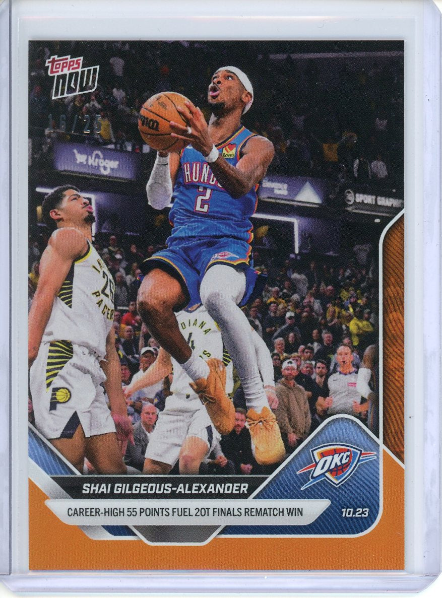 2025-26 Topps Now Shai Gilgeous-Alexander #20 Orange /25