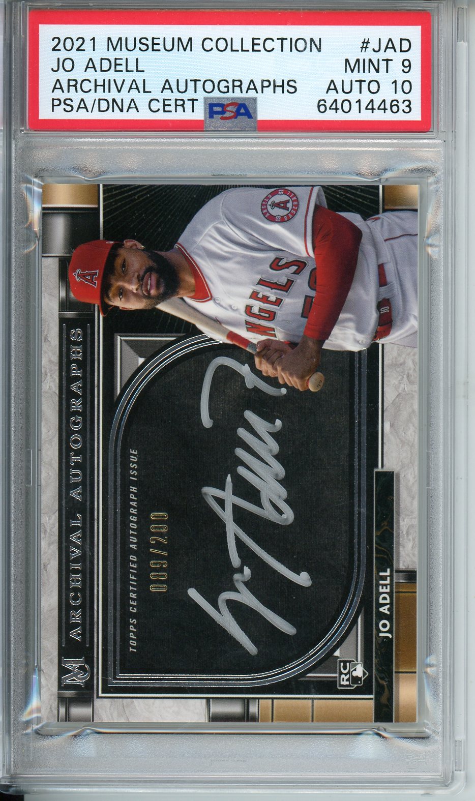 2021 Museum Collection Jo Adell Archival Autographs #JAD PSA 9 Auto 10