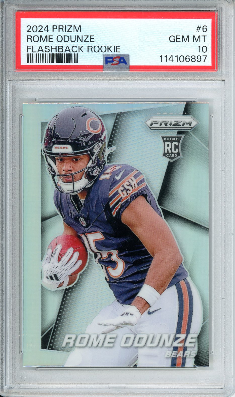 2024 Prizm Rome Odunze Flashback Rookie #6 PSA 10