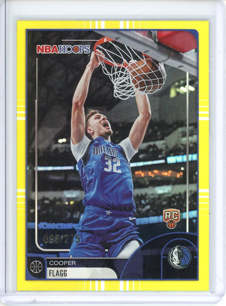 2025-26 Topps NBA Hoops Cooper Flagg Yellow /275 Rookie No. 35