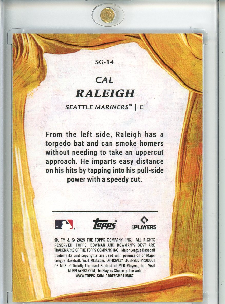 2025 Bowman Best Cal Raleigh Strokes of Gold SG-14
