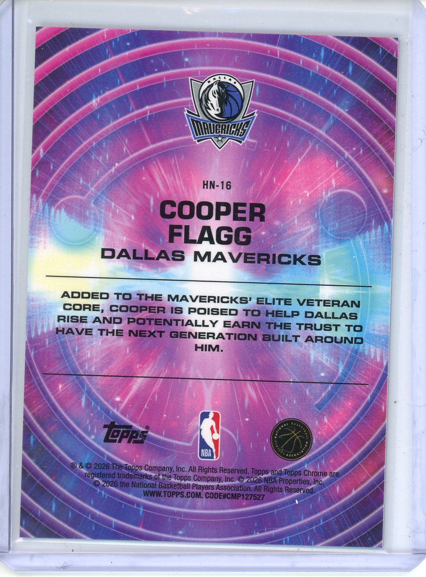 2025-26 Topps Cosmic Chrome Basketball Cooper Flagg Hypernova HN-16