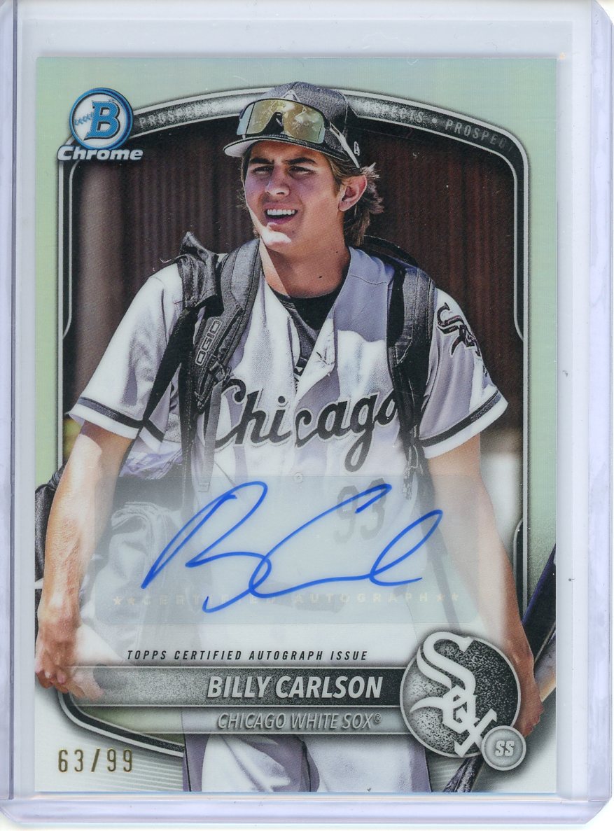 2025 Bowman Draft Chrome Billy Carlson #CPA-BC SP Image Variation Auto /99