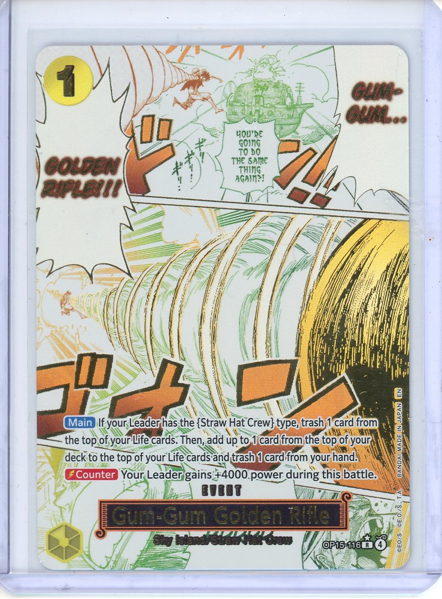 One Piece Gum-Gum Golden Rifle Alt Art OP15-116