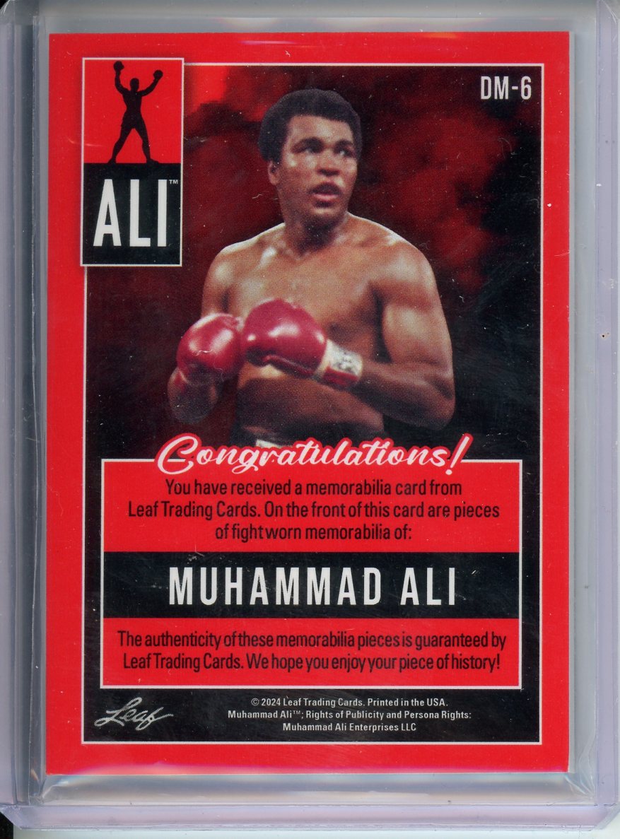 2024 Leaf Muhammad Ali Collection Dual Fight-Worn Relic Purple /6