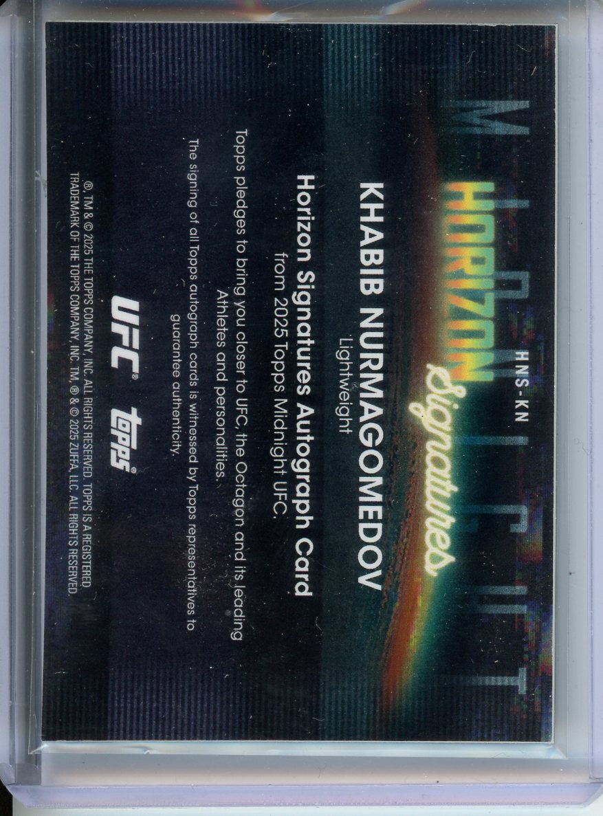 2025 Topps Midnight UFC Khabib Nurmagomedov Horizon Signatures On Card Auto /99