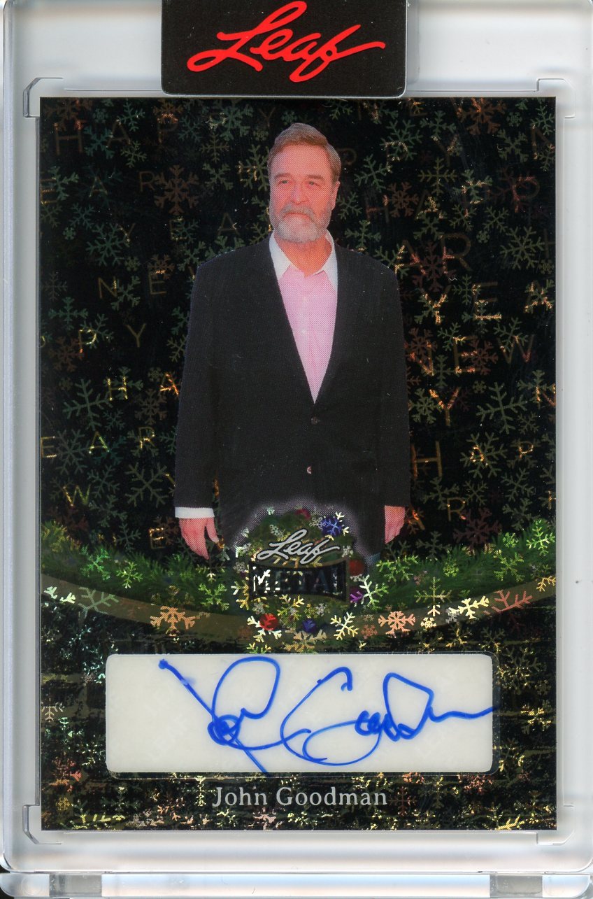 2025 Leaf Metal Holiday John Goodman Auto 1/1 Happy New Year BA-JG1