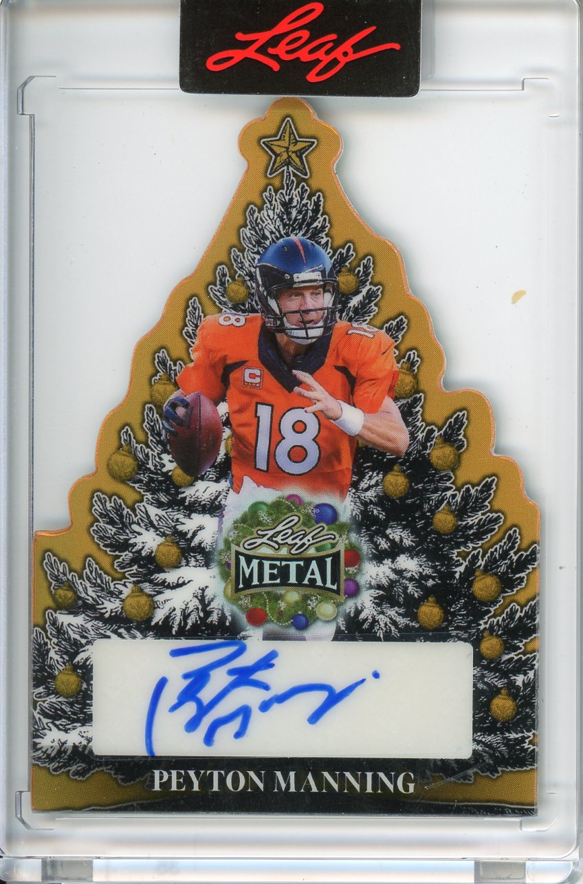 2025 Leaf Metal Holiday Peyton Manning Christmas Tree Auto 1/1 CT-PM1