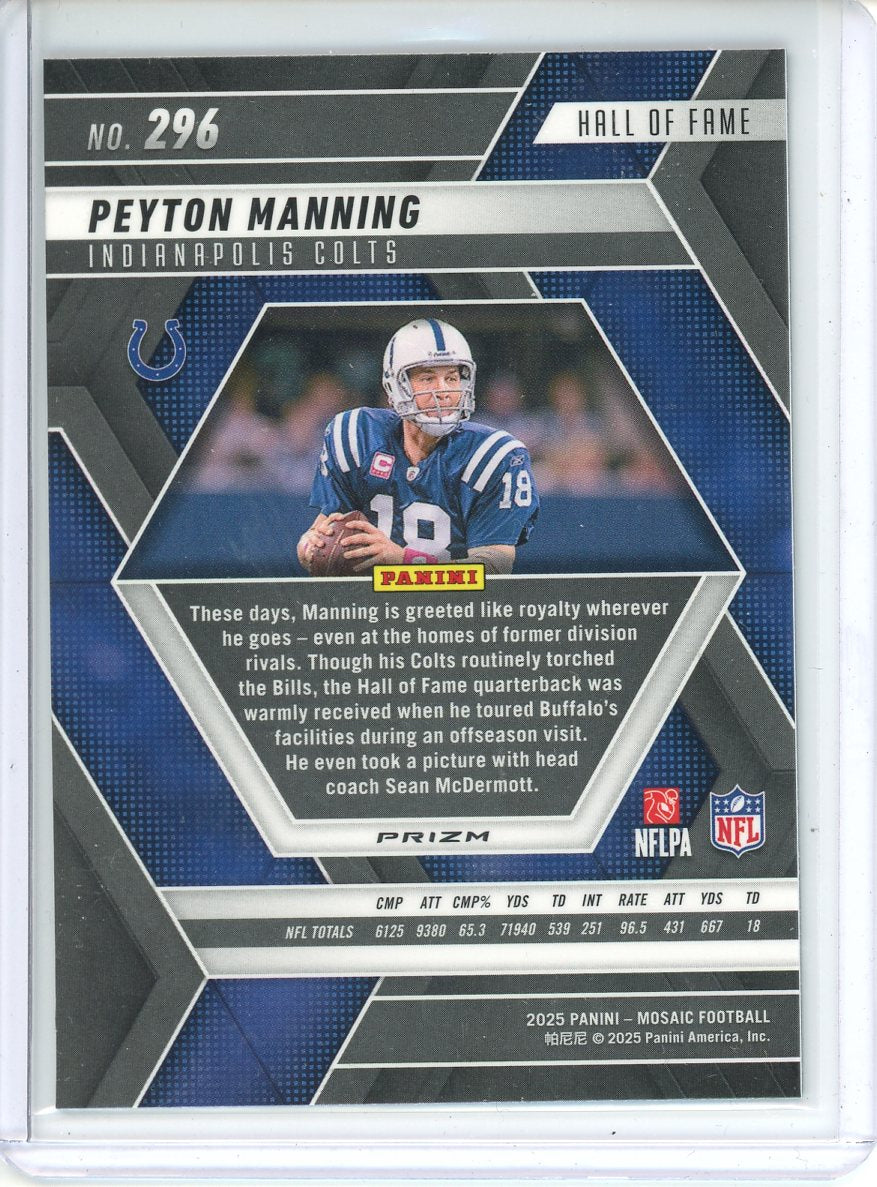 2025 Panini Mosaic Peyton Manning Hall of Fame Genesis No. 296