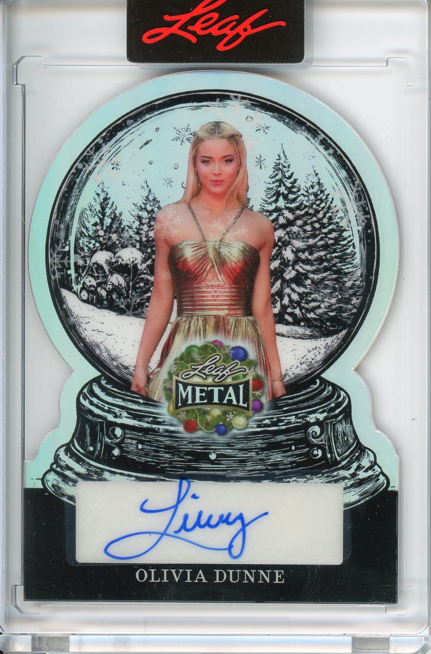 2025 Leaf Metal Holiday Olivia Dunne Snowglobe Auto /5 SG-OD1
