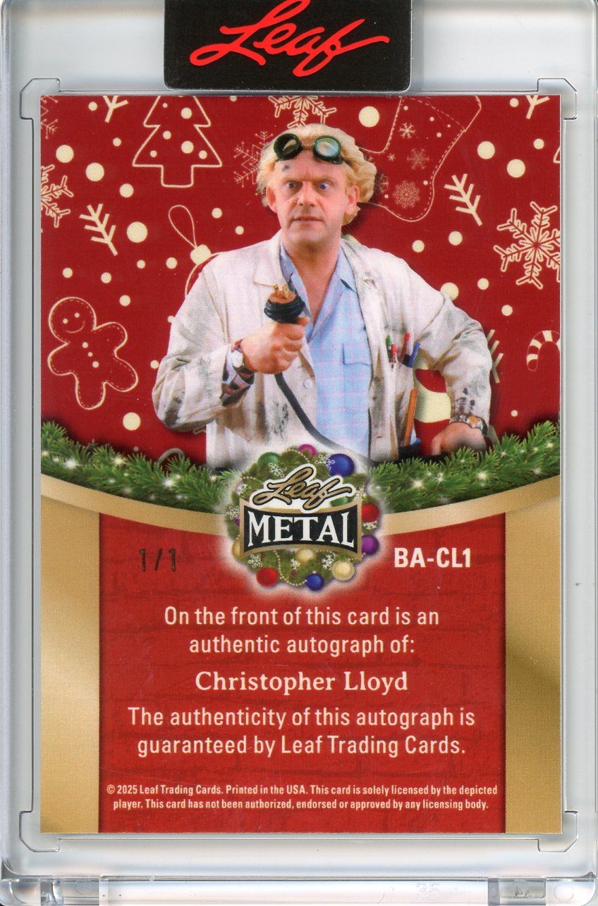 2025 Leaf Metal Holiday Christopher Lloyd Auto 1/1