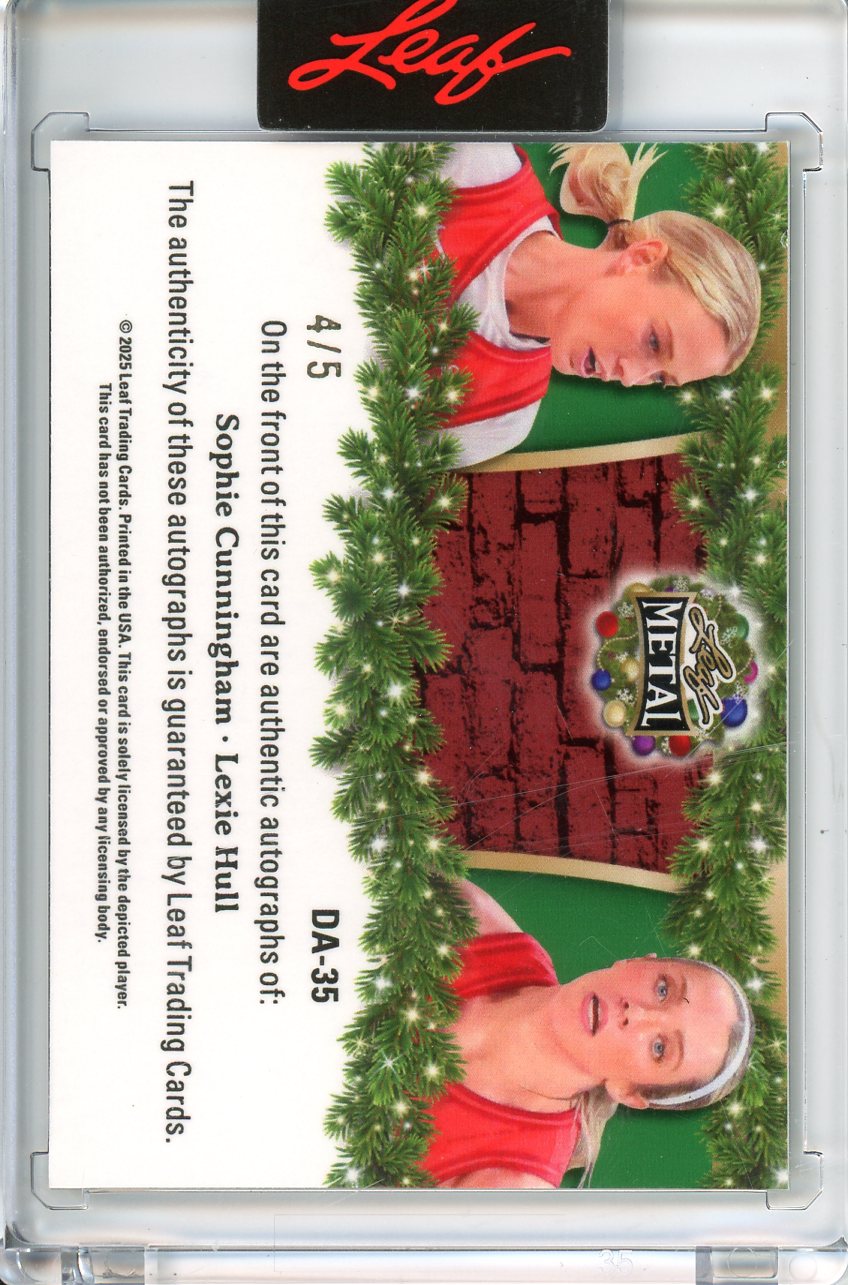 2025 Leaf Metal Holiday Lexie Hull Sophie Cunningham Dual Auto /5 DA-35