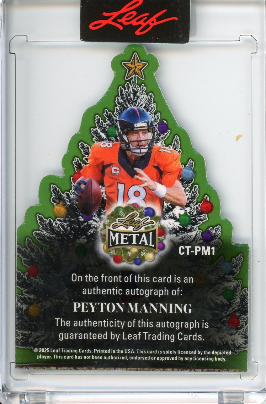 2025 Leaf Metal Holiday Peyton Mannin Christms Tree Auto /5 CT-PM1