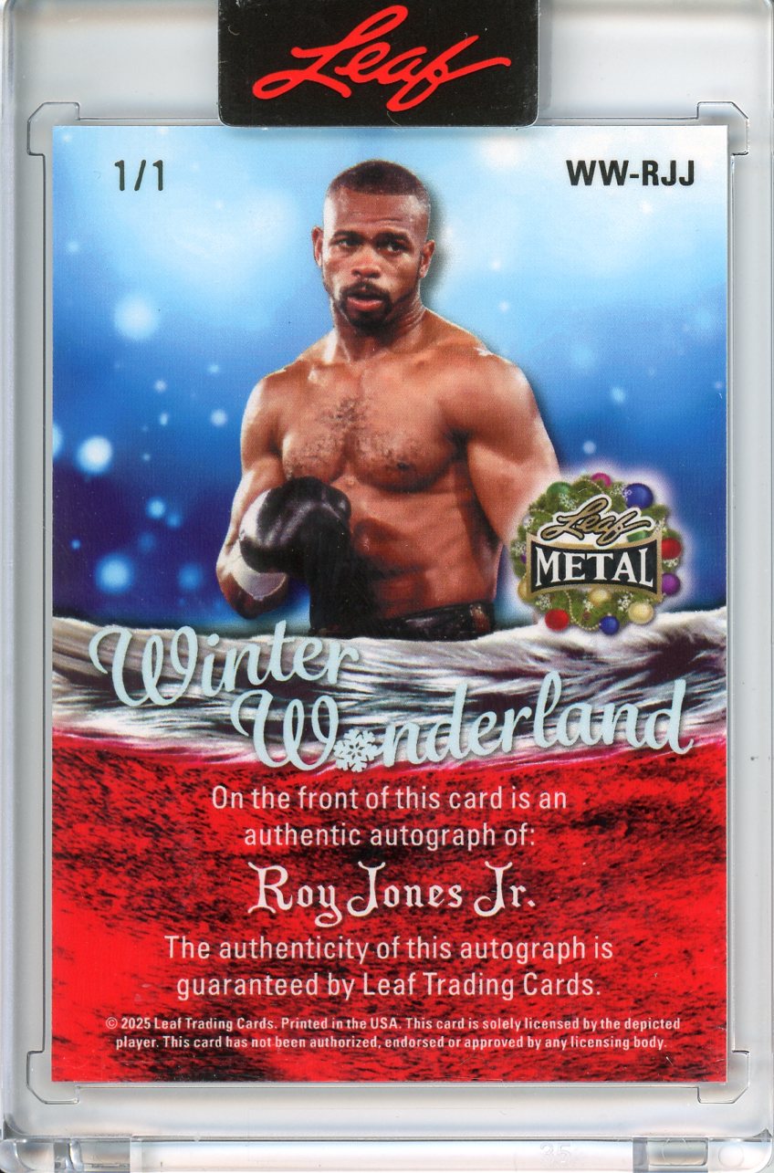 2025 Leaf Metal Holiday Roy Jones Jr Auto Winter Wonderland 1/1