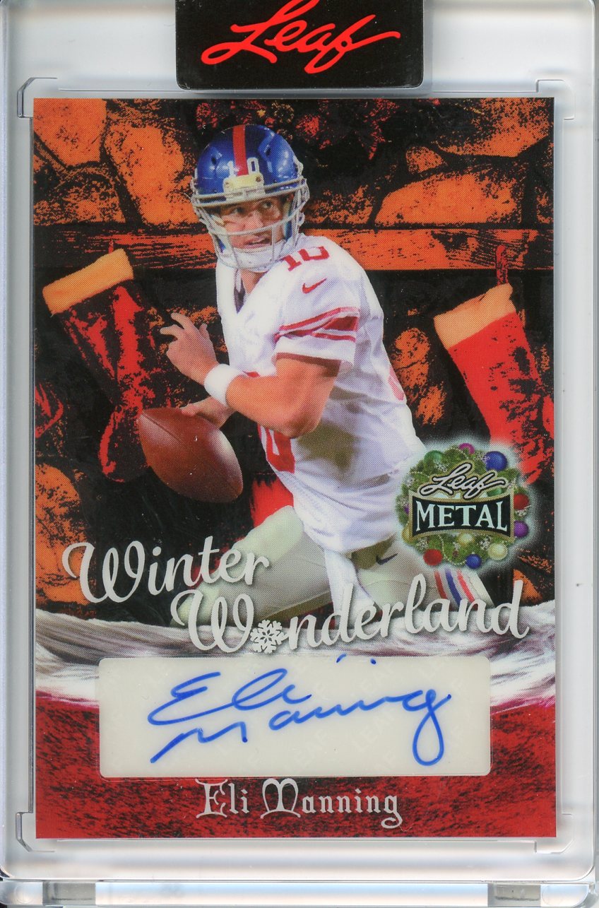 2025 Leaf Metal Holiday Eli Manning 1/1 Auto Winter Wonderland WW-EM2