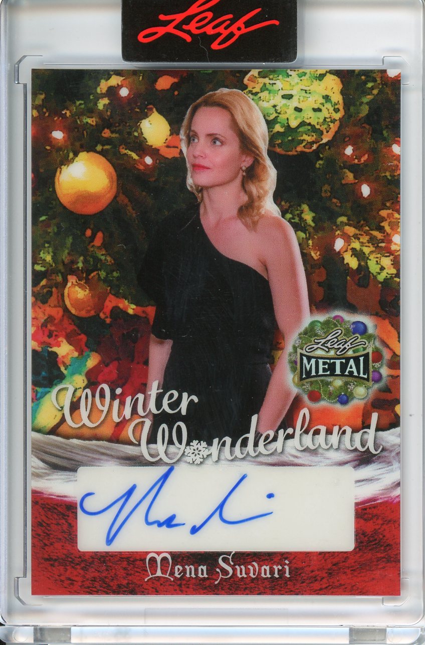2025 Leaf Metal Holiday Mena Suvari Winter Wonderland Auto 1/1