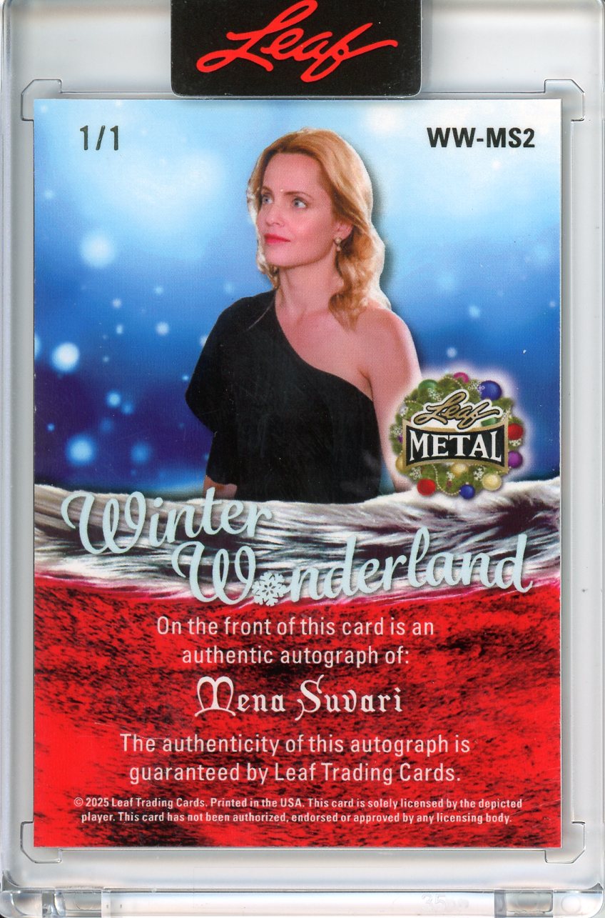 2025 Leaf Metal Holiday Mena Suvari Winter Wonderland Auto 1/1