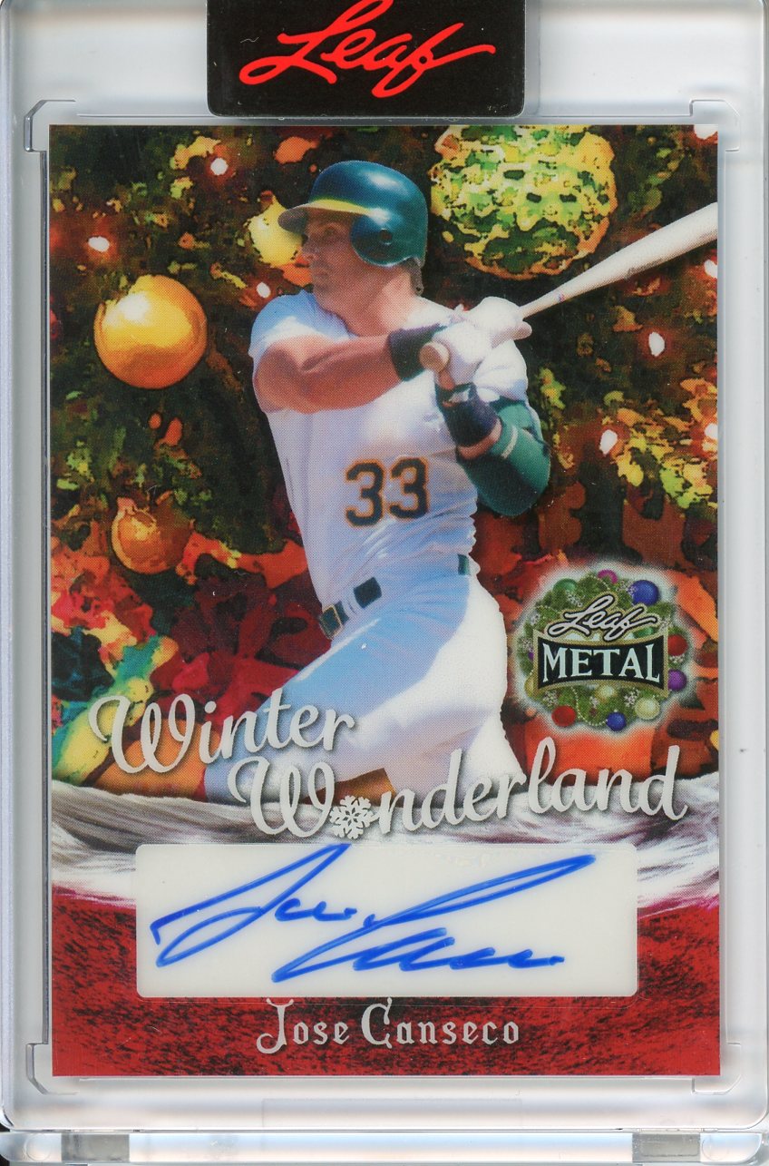2025 Leaf Metal Holiday Jose Canseco Winter Wonderland Auto 1/1