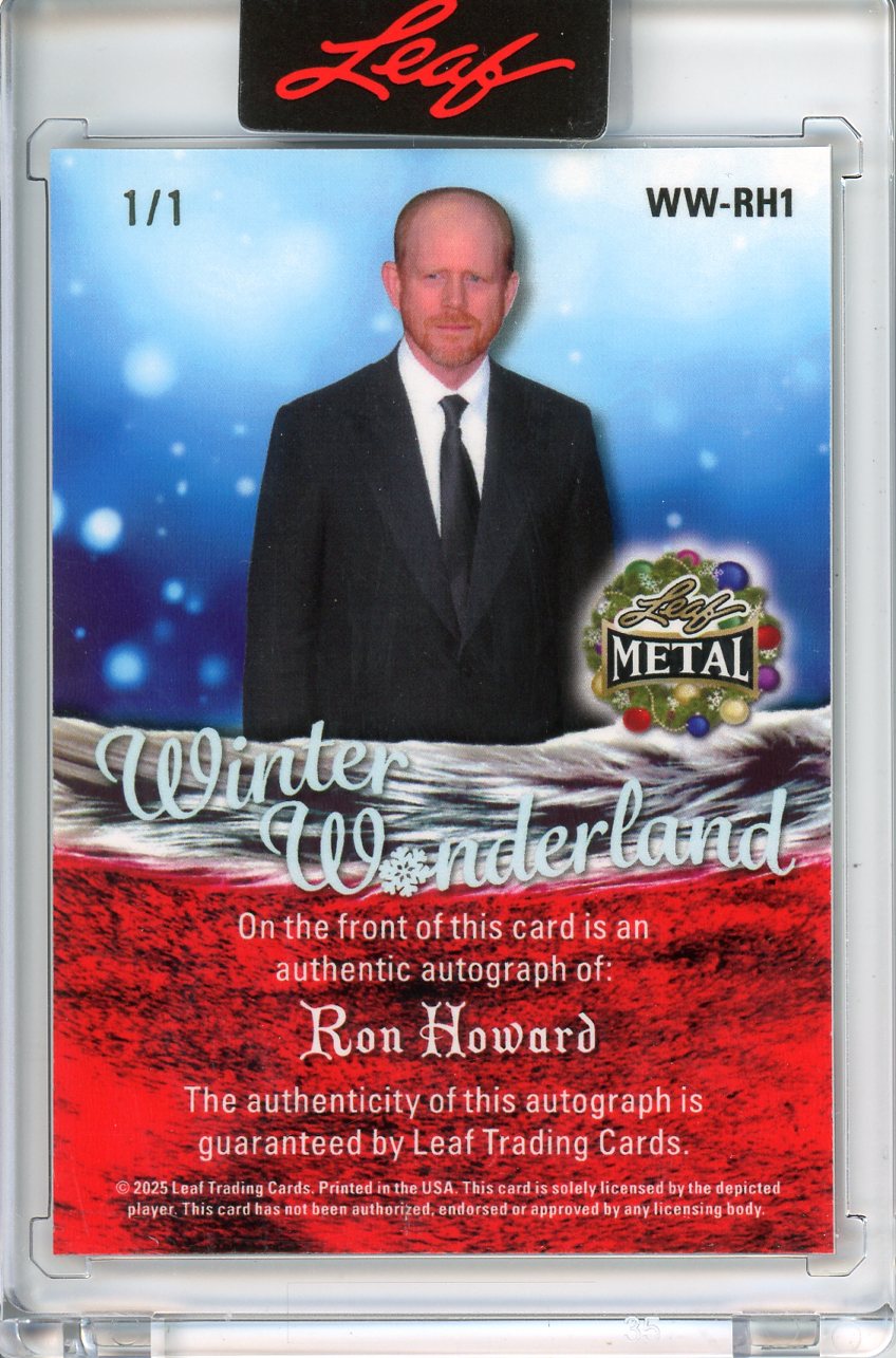 2025 Leaf Metal Holiday Ron Howard Winter Wonderland Auto 1/1